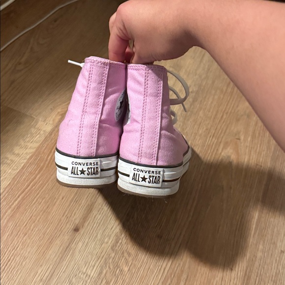 Converse Women's High-Top Sneakers in Pink - Picture 2 of 5